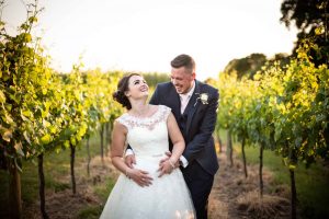 bride and groom at aldwick court farm
