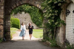 Wedding guests at Thornbury Castle